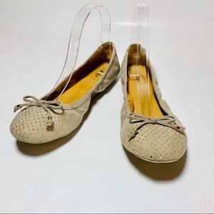 BASS Ballet Flats “Lexi Stud” in Tan Sz. 7M